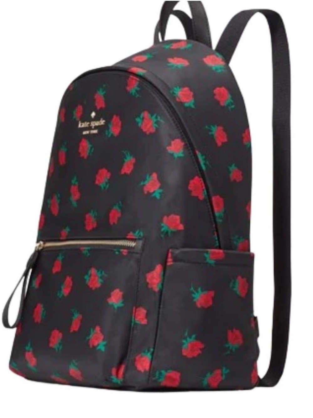 Kate Spade New York Black Rose Toss Large Backpack - Picture 4 of 10